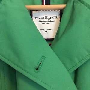 Green Tommy Hilfiger raincoat